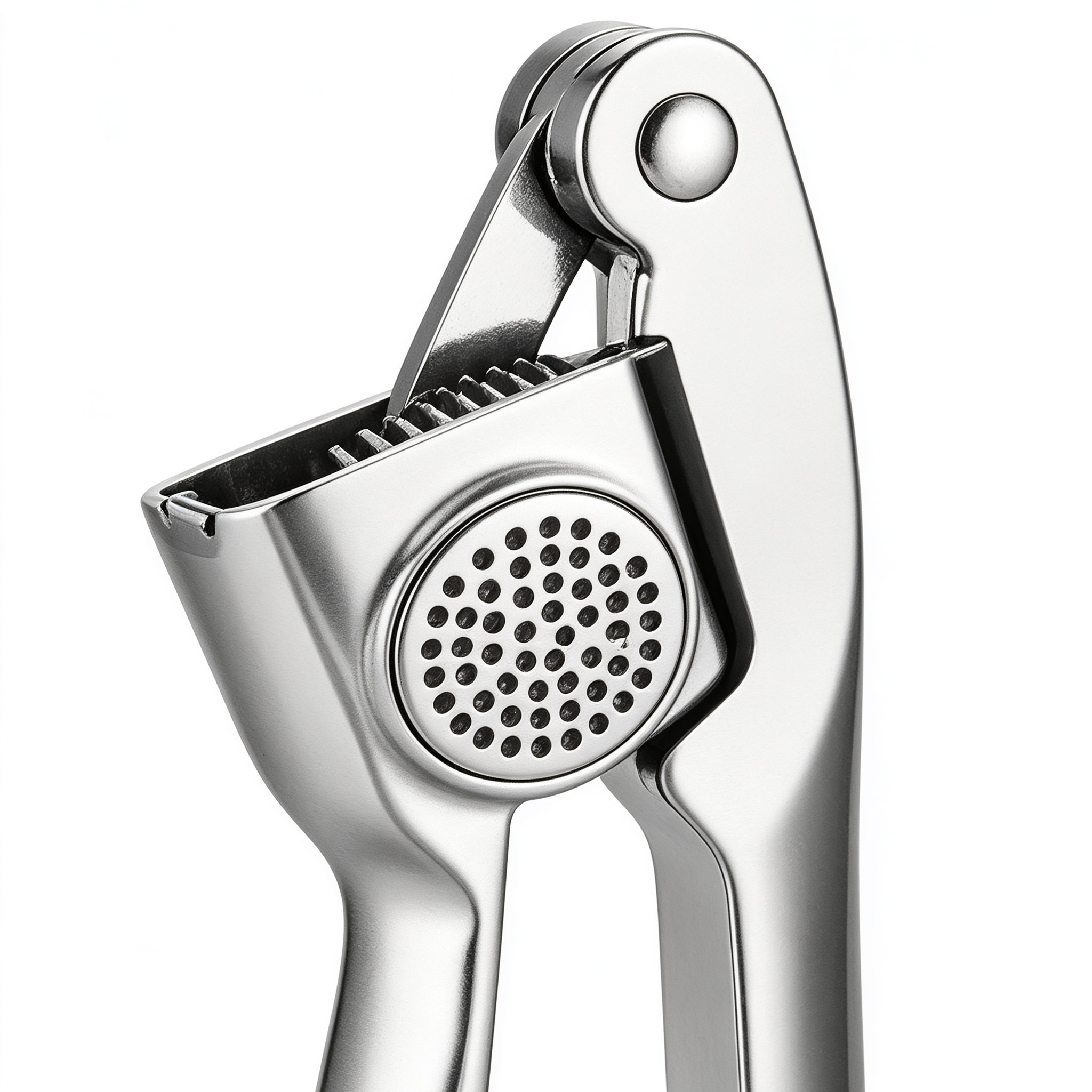 Tucklane Knoblauchpresse aus Edelstahl 17,5 cm, Edelstahl teilmattiert, spülmaschinengeeignet